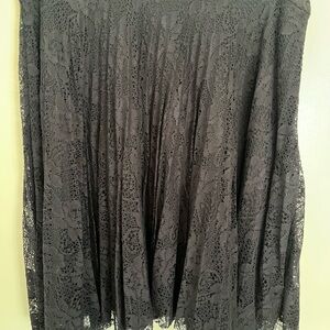 Wayf Black Lace A-Line Skirt